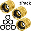 Tatuo 3 pbN 3/4 C` K[f z[X _u X XCx NCbN RlN^ A_v^[ ǉ 6 pbN bV[t WK[f z[Xp Tatuo 3 Pack 3/4 Inch Garden Hose Double Female Swivel Quick Connector Adapter