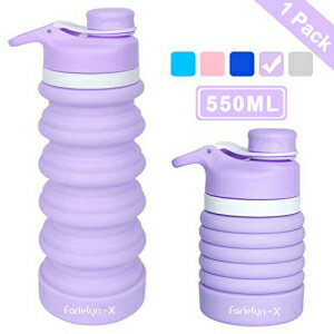 Farielyn-X܂肽ݎEH[^[{g-spBPAt[VR܂肽ݎEH[^[{gAHiO[h̃VR|[^u[Nv[tgxEH[^[{gA19IXiCbNj Farielyn-X Collapsible Water Bottle- BPA Free Silicone Folda