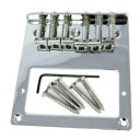 Telecaster(tm) スタイル トップローディング クローム エレキギター ブリッジ プレート (ハムバッカー用) Telecaster(tm)-Style Top-Loading Chrome Electric Guitar Bridge Plate for Humbuckers