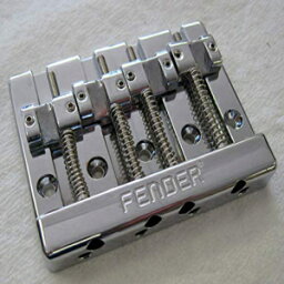 Fender HiMass 4 弦ベース ブリッジ アセンブリ (亜鉛サドル付き) - クローム Fender HiMass 4-String Bass Bridge Assembly with Zinc Saddles - Chrome