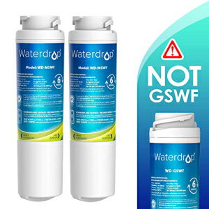 水滴冷蔵庫水フィルター、GE MSWF、101820A、101821B、101821-B、アドバンスト、2パックと互換性があります（パッキングは異なる場合があります） Waterdrop Refrigerator Water Filter, Compatible with GE MSWF, 101820A, 101821B, 101821-B, Advanced,