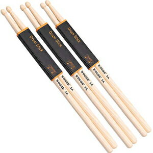 WOGOD5Aドラムスティッククラシックドラムスティックウッドチップドラムスティック3ペア WOGOD 5A Drum Sticks Classic Drumsticks Wood Tip Drumstick 3 Pair