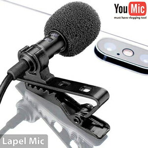 iPhone X 8 7 Plus 6 6s 5 5s / iOS/Android用ラベリアラペルマイク | Youmic のクリップ付きミニ Lav マイク Lavalier Lapel Microphone for iPhone X 8 7 Plus 6 6s 5 5s / iOS/Android | Mini Lav Mic with Clip on Youmic