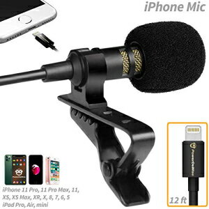 PowerDeWise ラベリアマイク iPhone 7、7 Plus、8、8 Plus、X、XR、XS、XS Max、11、11 Pro、11 Pro Max に対応 PowerDeWise Lavalier Microphone Compatible with iPhone 7, 7 Plus, 8, 8 Plus, X, XR, XS, XS Max, 11, 11 Pro, 1