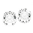 Dopro 2pcs USA(Imperial) LP Guitar Speed Dial Knobs 24 Fine Splines Control Knobs for Gibson Les Paul/CTS Pots Clear