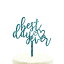 Andaz Press Wedding Acrylic Cake Toppers, Diamond Blue Aqua Glitter, Happily Ever After, 1-Pack