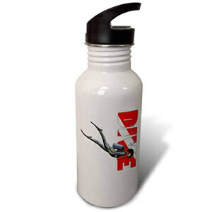 3dRose EH[^[{gA21IXAzCg 3dRose Water Bottle, 21oz, White