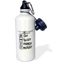 3dRoseウォーターボトル、21オンス、ホワイト 3dRose Water Bottle, 21oz, White