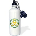 3dRose EH[^[{gA21IXAzCg 3dRose Water Bottle, 21oz, White