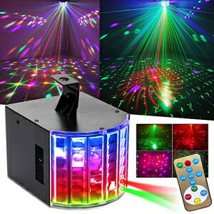 QinGers DJ ディスコライト RGB パーティーライトサウンド活性化 Dmx512 LED プロジェクターステージライトクリスマスデコレーションギフト誕生日カラオケバー KTV ダンス QinGers DJ Disco Lights,RGB Party Lights Sound Activated Dmx512 Led Projec