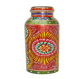 Rastogi Handicrafts Ƽ ܥȥ å  33 / 950 ml ݴ/襬ܥȥ Rastogi Handicrafts Pure copper Hand painted bottle Red capacity 33oz / 950 ml for drinking water storage/yoga bottle