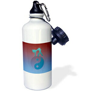 3dRose Karate ying スポーツ ウォーターボトル、21 オンス、ナチュラル 3dRose Karate Yin Sports Water Bottle, 21 oz, Natural