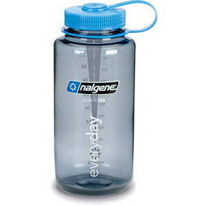 Nalgene Tritan L BPA t[ EH[^[{gA32 IXAO[ w u[ Nalgene Tritan Wide Mouth BPA-Free Water Bottle, 32 Oz, Grey w Blue