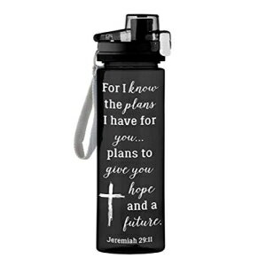 @IŎ͌vmĂ܂ G~ 29:11 EH[^[{gA25IX Religious for I Know The Plans Jeremiah 29:11 Water Bottle, 25 Ounce