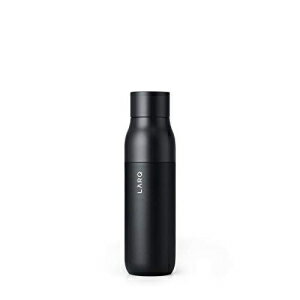 LARQ 断熱セルフクリーニングおよび UV 浄水器付きステンレススチールウォーターボトル、17 オンス、オブシディアンブラック LARQ Insulated Self-Cleaning and Stainless Steel Water Bottle with UV Water Purifier, 17oz, Obsidian Black