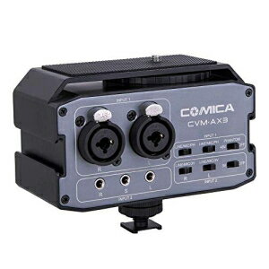 Comica CVM-AX3 オーディオミキサーアダプター 3.5mm/XLR/6.35mm入力&ステレオ/モノ出力スイッチ付き カメラマイクプリアンプ Canon Nikon Sony DSLRカメラ ビデオ撮影用 Comica CVM-AX3 Audio Mixer Adapter with 3.5mm/XLR/6.35mm Inputs&Stereo/Mono