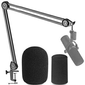 Shure SM7B ֡ॢ ݥåץե륿դ - YOUSHARES 2 Υɥ꡼դ Shure SM7B ޥѥڥ󥷥֡ॷॹ Shure SM7B Boom Arm with Pop Filter - Suspension Boom Scissor Arm Stand for Shure