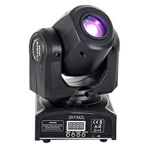 ZKYMZL Moving Head Light 30W DJ Lighting Stage Lights with 15 Colors by Sound Activated and DMX 512 Control Spot Light for Wedding Disco Party Nightclub Church.