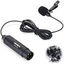 Comica CVM-V02O ファンタムパワー無指向性 XLR ラベリアラペルマイク Canon Sony Panasonic ビデオカメラ Zoom H4n H5 H6 Tascam DR-40 DR05 DR-701D DR-60D DR-70D DR-100 レコーダー用 (1 パック) (5.9 フィート) Comica CVM-V02O Phantom