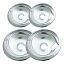 Range Kleen 11920-4X GEドリップパン各2ユニット、119A、120A、クローム Range Kleen 11920-4X GE Drip Pans Containing 2 Units each 119A, 120A, Chrome