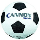 キャノンスポーツブラック/ホワイトペブルラバーサッカーボールサイズ5 Cannon Sports Black/White Pebbled Rubber Soccer Ball Size 5