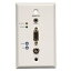 Tripp Lite VGACat5 / Cat6 ƥץ졼 쥷С 1920x1440 60Hz Υǥդ (B132-100A-WP-1) Tripp Lite VGA with Audio Over Cat5 / Cat6 Extender, Wallplate Receiver 1920x1440 at 60Hz(B132-100A-WP-1