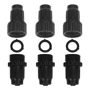 庭の水ホース拡張ホース女性男性修理キット用のコネクタの3セット Gardeningwill 3Sets of Connectors for Garden Water Hose Expanding Hose Female Male Repair Kit