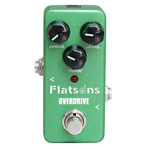 Flatsons ギター ミニ エフェクト ペダル オーバー ドライブ ウォームでナチュラルなチューブ オーバードライブ エフェクト サウンド プロセッサー ギターとベース用ポータブル アクセサリー 電源アダプター FOD3 を除く Flatsons Guitar Mini Effects