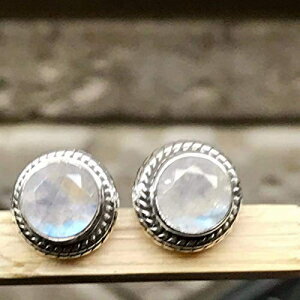 i`C{[[Xg[925\bhX^[OVo[X^bhsAX9mm Natural Rocks by Kala Natural Rainbow Moonstone 925 Solid Sterling Silver Stud Earrings 9mm
