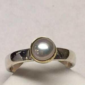 ŷøܿ925åɥ󥰥С󥲡󥰥6.5 Natural Rocks by Kala Natural Freshwater Cultured Pearl 925 Solid Sterling Silver Engagement Ring Size 6.5