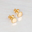 S[hXNGAX^bhsAX-fUCi[nhCh5mm@ׂȊ􉽊wI`̃|XgsAX Tooliks Gold Square Stud Earrings - Designer Handmade 5mm Delicate Geometric Shape Post Earrings