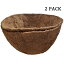 ץ󥿡14饤ʡ2PCS饦ɸѿʪХåȥ饤ʡϥ󥮥󥰥ХåѥեС饤ʡ14饦ɡ FDGARDEN 14 inch Coco Liner for planters, 2PCS Round Replacement Plant Basket Liners Coco Fiber Lin