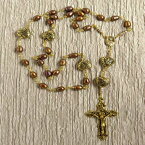 手作りの壊れない英国国教会の聖公会のロザリー養殖淡水真珠とゴールドハート DivinejewelsbyBarb Handmade Unbreakable Anglican Episcopal Rosary Cultured Freshwater Pearls and Gold Hearts
