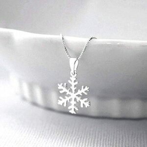 X^[OVo[ Xm[t[NlbNXApXm[t[NlbNXA̎qpXm[t[NlbNXA18C` Sterling Silver Snowflake Necklace, Snowflake Necklace for Women, Snowflake Necklace for Girls, 18 inches