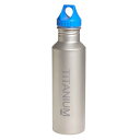 バルゴチタンウォーターボトル、青いふた Vargo Titanium Water Bottle, Blue Lid