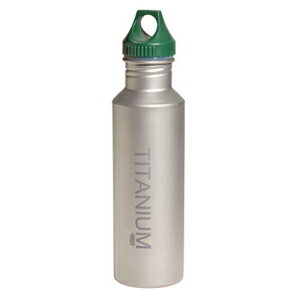 Vargo `^ EH[^[{gAO[W Vargo Titanium Water Bottle, Green Lid