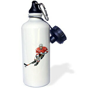 3dRose wb_38274_1 zbP[ v[[ zCg X|[c EH[^[ {g XeBbNtA21 IXAzCg 3dRose wb_38274_1 Hockey Player with Stick on White Sports Water Bottle, 21 oz, White