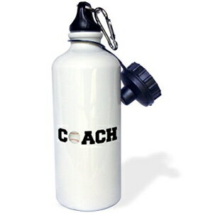 3dRose wb_192409_1 R[`AwiɍƃejX {[ X|[c EH[^[ {gA21 IXA}`J[ 3dRose wb_192409_1 coach, black letters with tennis ball on white background Sports Water Bottle, 21 oz, Multicolor