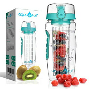 AquaFrut 32IX t[cCt[U[ EH[^[{g (eB[) AquaFrut 32oz Fruit Infuser Water Bottle (Teal)