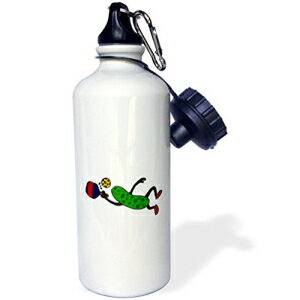 3dRose wb_203781_1 Funny Leaping Pickle Playing Pickleball X|[c EH[^[{gA21 IXA}`J[ 3dRose wb_203781_1 Funny Leaping Pickle Playing Pickleball Sports Water Bottle, 21 oz, Multicolor