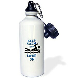 3dRose wb_216447_1 Keep Calm And Swim On Popular Saying X|[c EH[^[{gA}`J[A21 IX 3dRose wb_216447_1 Keep Calm And Swim On Popular Saying Sports Water Bottle, Multicolor, 21 oz