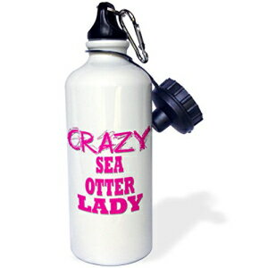 3dRose Crazy Sea Otter Lady-Sports EH[^[ {gA21 IX (wb_175277_1)A21 IXA}`J[ 3dRose Crazy Sea Otter Lady-Sports Water Bottle, 21oz (wb_175277_1), 21 oz, Multicolor