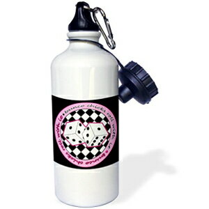3dRose wb_28496_1 Bunco Chicks Roll with It u[ƃubN X|[c EH[^[{gA21 IXAzCg 3dRose wb_28496_1 Bunco Chicks Roll with It Blue and Black Sports Water Bottle, 21 oz, White