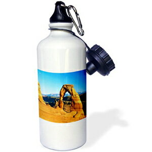 3dRose wb_55264_1「ユタ アーチーズ国立公園」スポーツ ウォーター ボトル、21 オンス、ホワイト 3dRose wb_55264_1"Utah Arches National Park" Sports Water Bottle, 21 oz, White