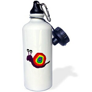 3dRose wb_196273_1 Jt C{[ J^c IWi A[g X|[c EH[^[{gA21 IXA}`J[ 3dRose wb_196273_1 Colorful Rainbow Snail Original Art Sports Water Bottle, 21Oz, Multicolored