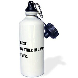 3dRose jō̋`̌ZAnɍ - X|[c EH[^[ {gA21 IX (wb_213351_1)A21 IXA}`J[ 3dRose Best Brother in Law Ever, Black Letters On A White Background-Sports Water Bottle, 21oz (wb_213351