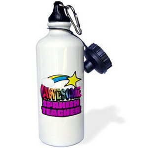 3dRose Shooting Star Rainbow Awesome Spain Teacher-Sports EH[^[{gA21IX (wb_201413_1)A}`J[ 3dRose Shooting Star Rainbow Awesome Spanish Teacher-Sports Water Bottle, 21oz (wb_201413_1), Multicolored