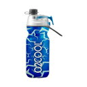 O2COOL Arctic Squeeze Mist 'N Sip 断熱ボトル シリコン注ぎ口カバーとロックミスト機能付き - 20オンス、クラックルブルー O2COOL Arctic Squeeze Mist 'N Sip Insulated Bottle w/Silicone Spout Cover and Locking Misting Function - 20 o