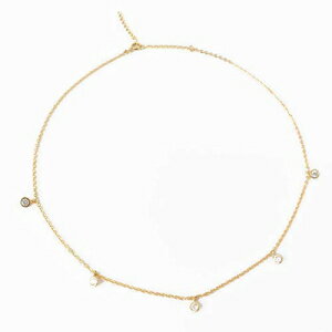 14K S[htBh B[iX 5 VF[J[ lbNXAL[rbN WRjA _Ch y_gtAp 14 C``16 C`̃`[J[ lbNX 14k Gold Filled Venus 5 Shaker Necklace with Cubic Zirconia Diamond Pe