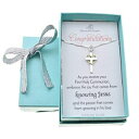 Mom Three Daughters Little Girl 039 s Sterling Silver Cross Charm Pendant on a 14 Sterling Silver Box Chain. Christian Jewelry. Christian Gifts